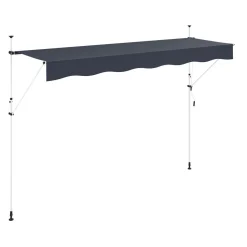 Balkonmarkise 400 x 120 cm anthrazit