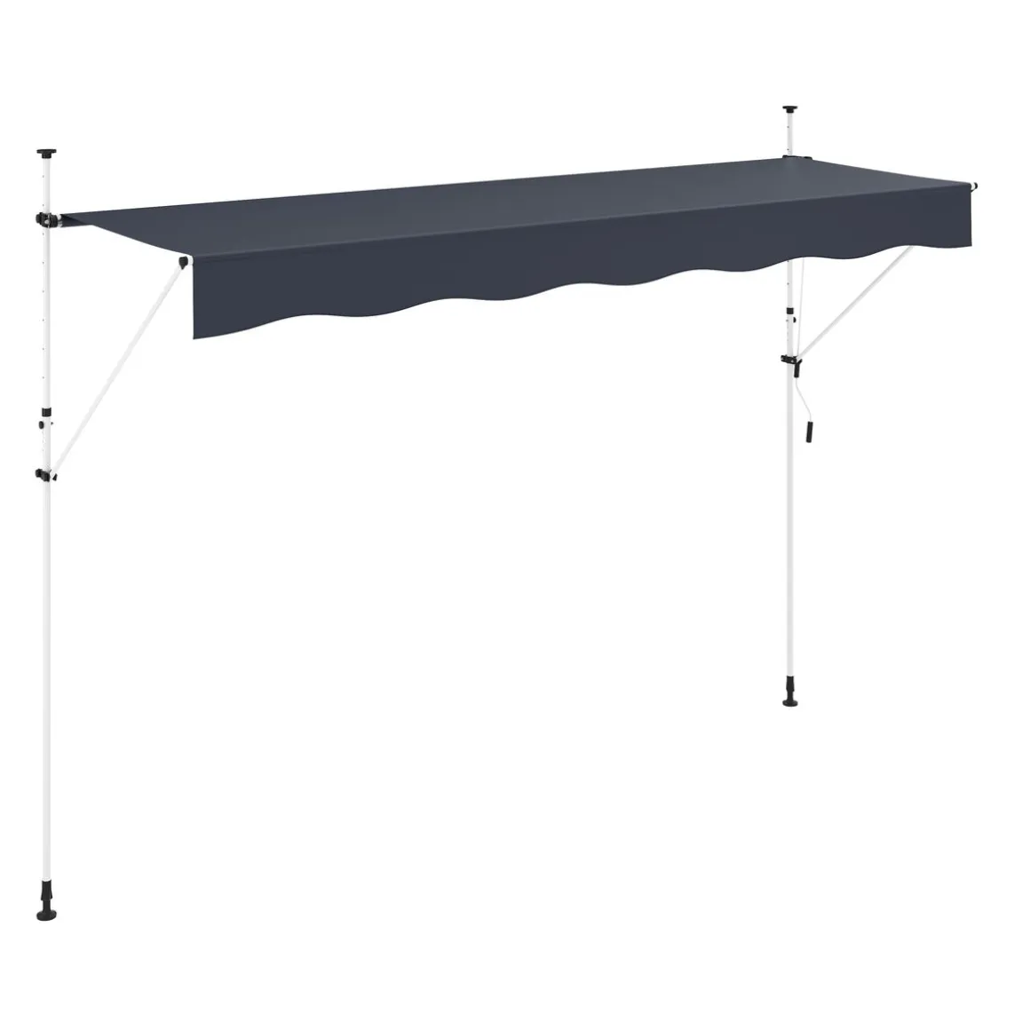 Balkonmarkise 400 x 120 cm anthrazit