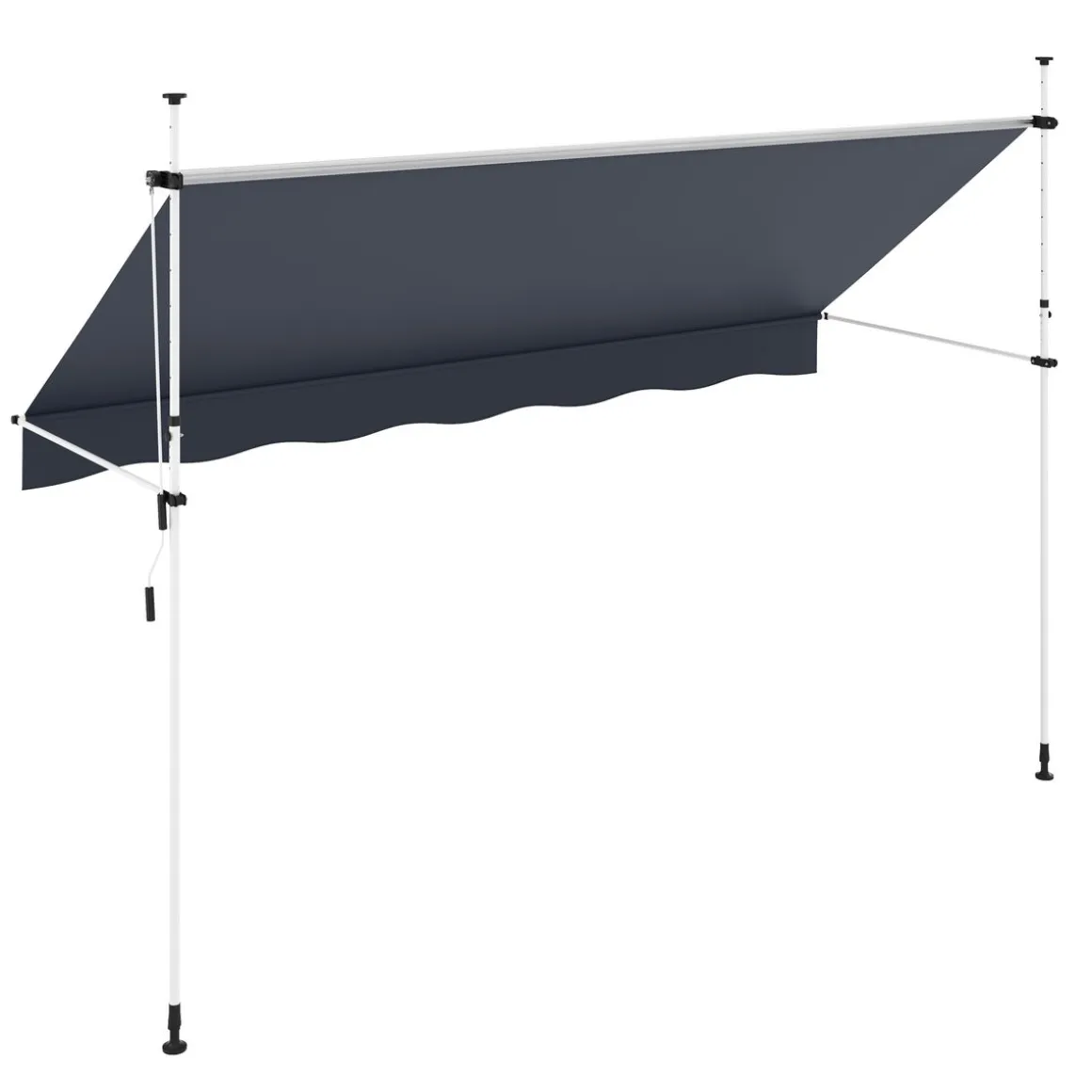 Balkonmarkise 400 x 120 cm anthrazit