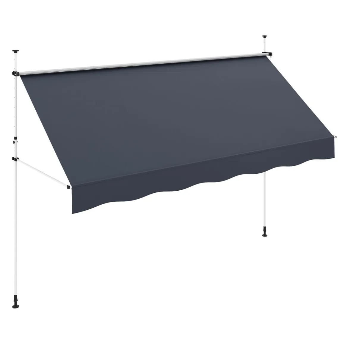 Balkonmarkise 400 x 120 cm anthrazit