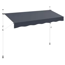 Balkonmarkise 400 x 120 cm anthrazit