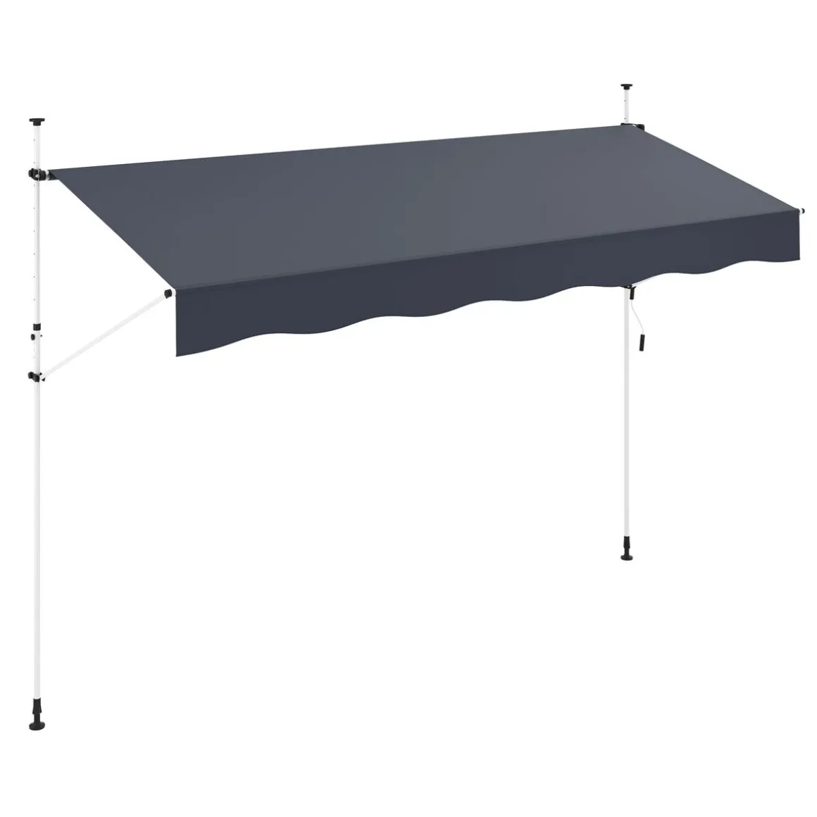 Balkonmarkise 400 x 120 cm anthrazit