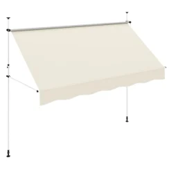 Balkonmarkise 350 x 120 cm beige