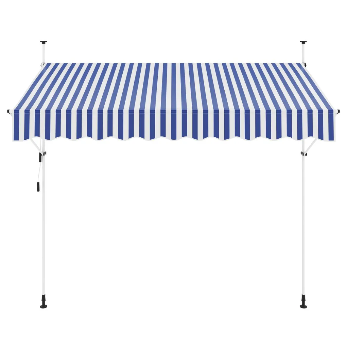 Balkonmarkise 300 x 120 cm blau/weiss