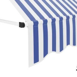 Balkonmarkise 300 x 120 cm blau/weiss