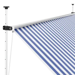 Balkonmarkise 300 x 120 cm blau/weiss