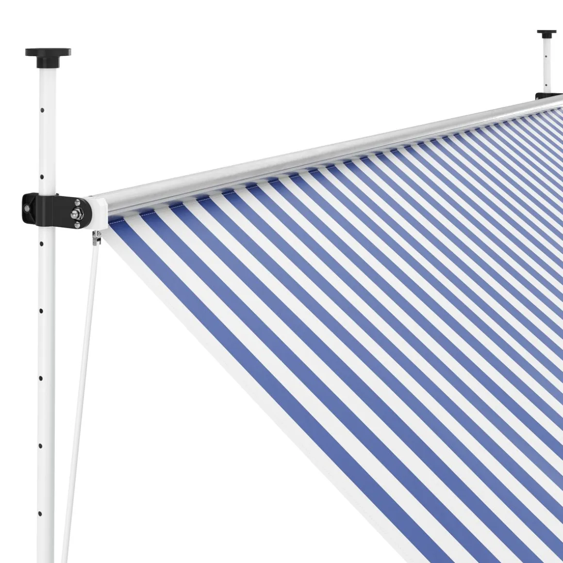 Balkonmarkise 300 x 120 cm blau/weiss