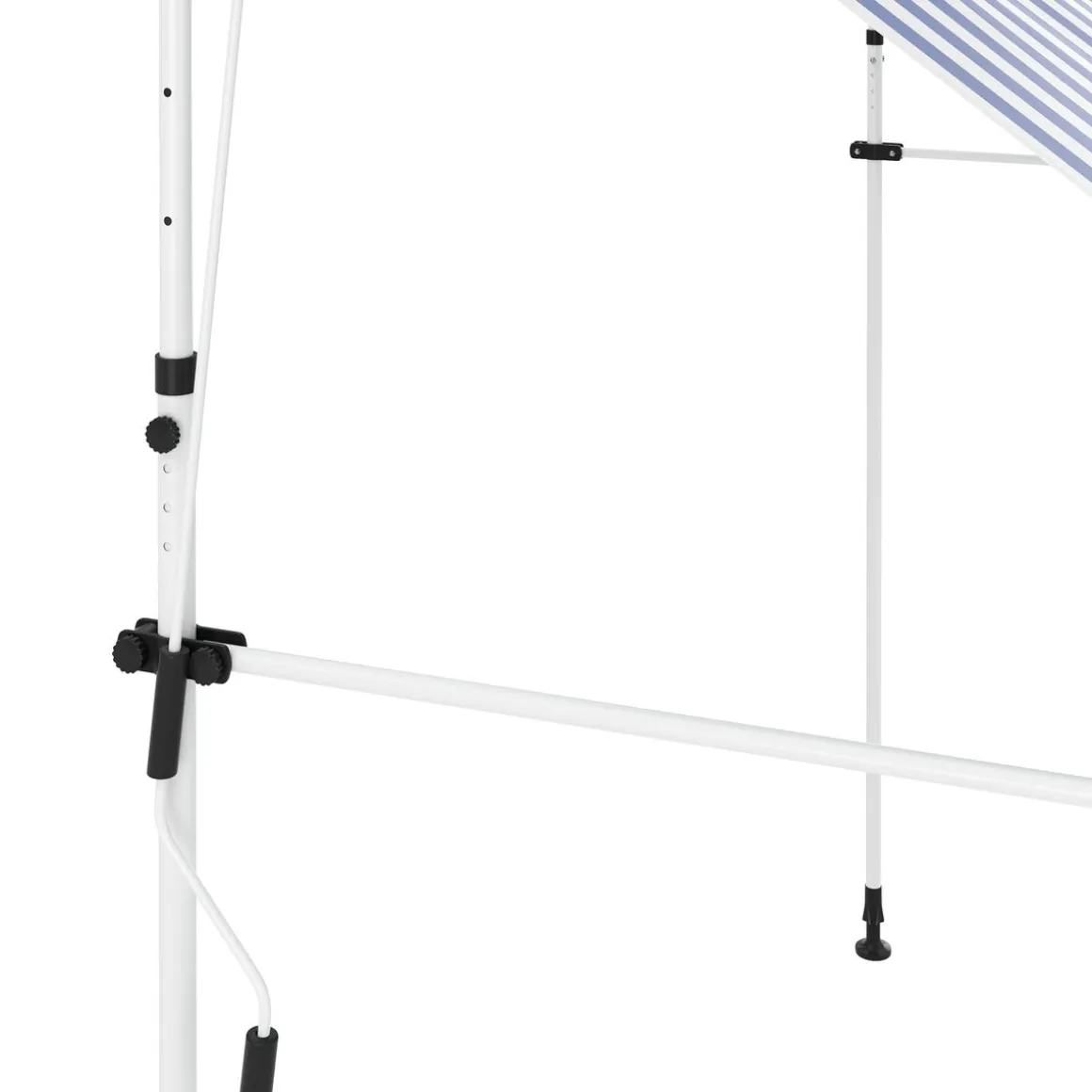 Balkonmarkise 300 x 120 cm blau/weiss