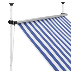 Balkonmarkise 150 x 150 cm blau/weiss