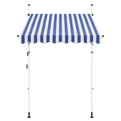 Balkonmarkise 150 x 150 cm blau/weiss