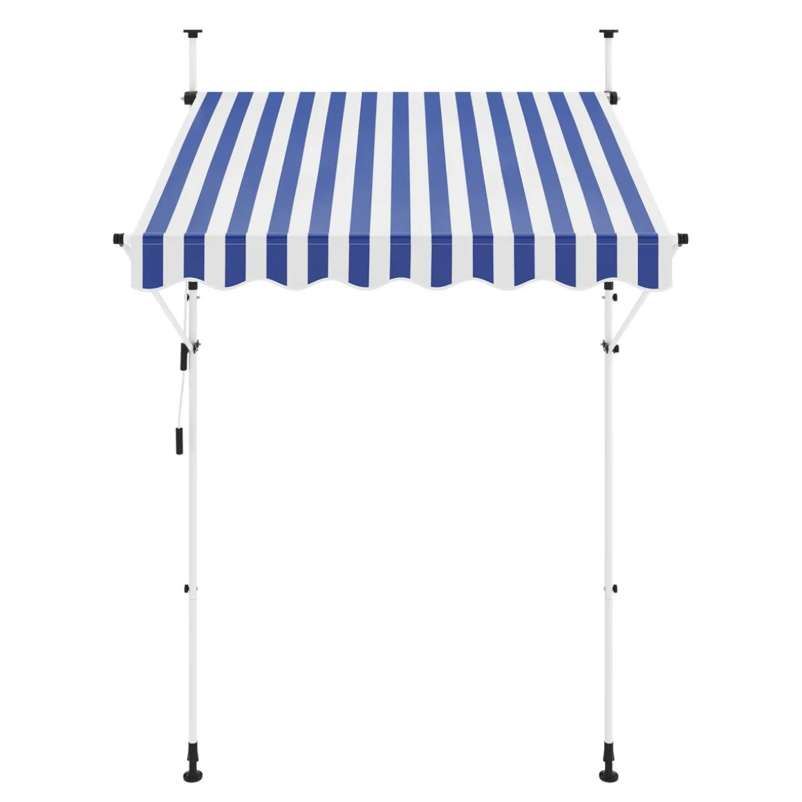 Balkonmarkise 150 x 150 cm blau/weiss