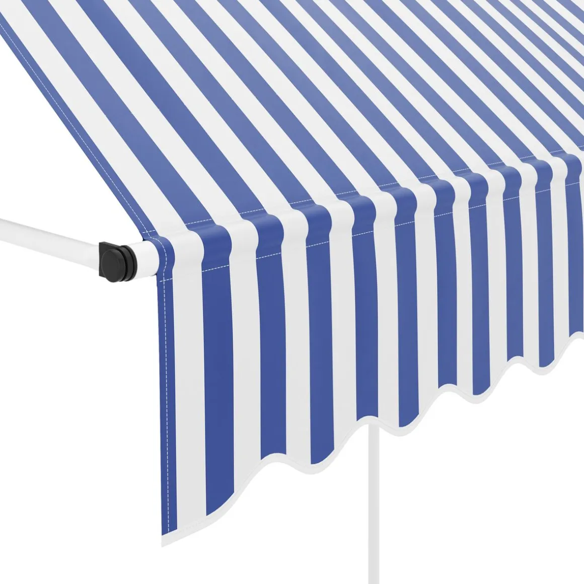 Balkonmarkise 200 x 120 cm blau/weiss