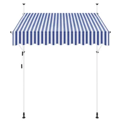 Balkonmarkise 200 x 120 cm blau/weiss