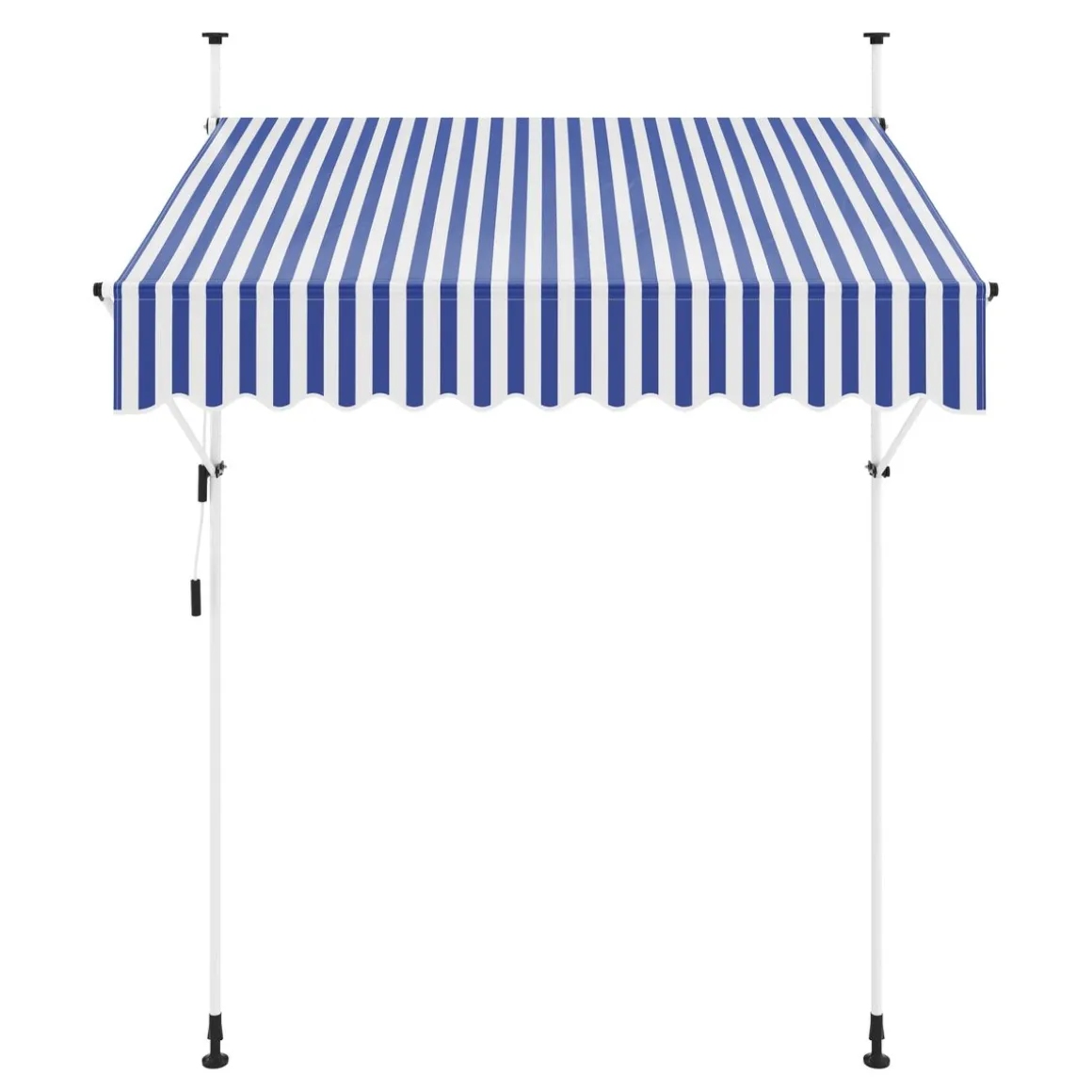 Balkonmarkise 200 x 120 cm blau/weiss