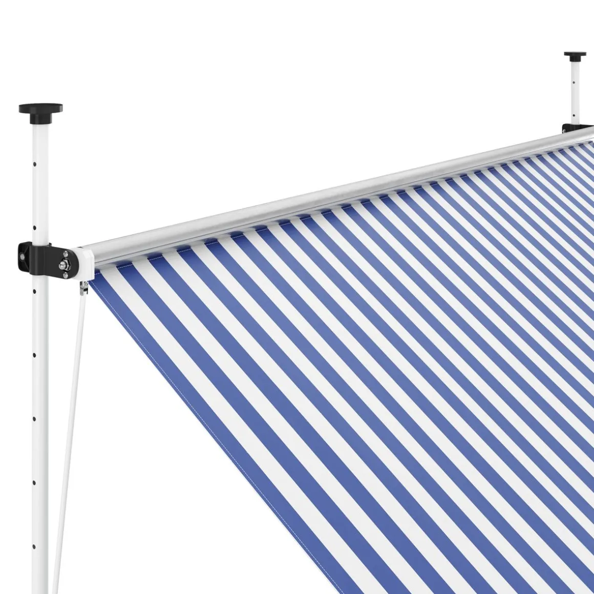 Balkonmarkise 250 x 120 cm blau/weiss