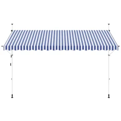 Balkonmarkise 400 x 150 cm blau/weiss