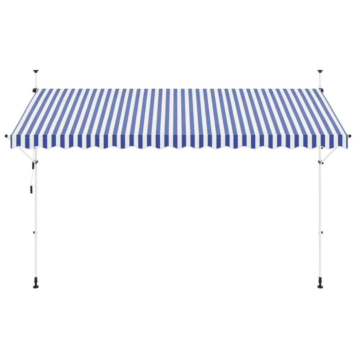 Balkonmarkise 400 x 150 cm blau/weiss