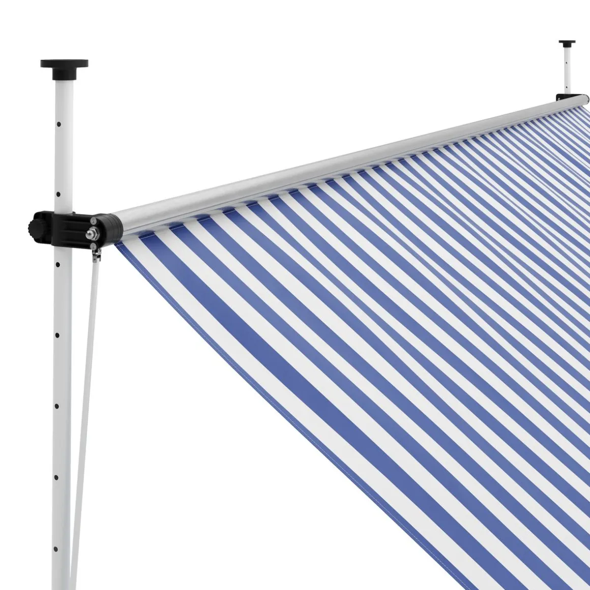 Balkonmarkise 400 x 150 cm blau/weiss