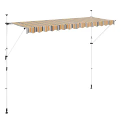 Balkonmarkise 350 x 150 cm gelb/blau