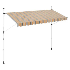Balkonmarkise 350 x 150 cm gelb/blau