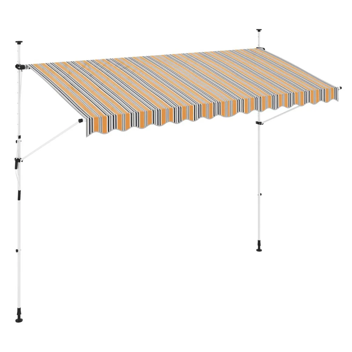 Balkonmarkise 350 x 150 cm gelb/blau
