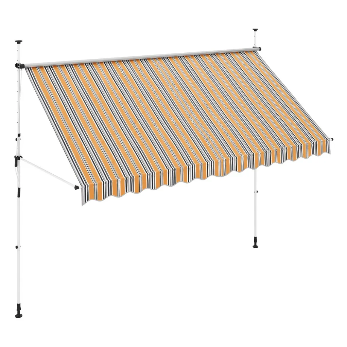 Balkonmarkise 350 x 150 cm gelb/blau