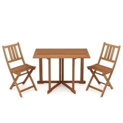 Balkonmöbel Set Holz CANNOBIO 3-teilig