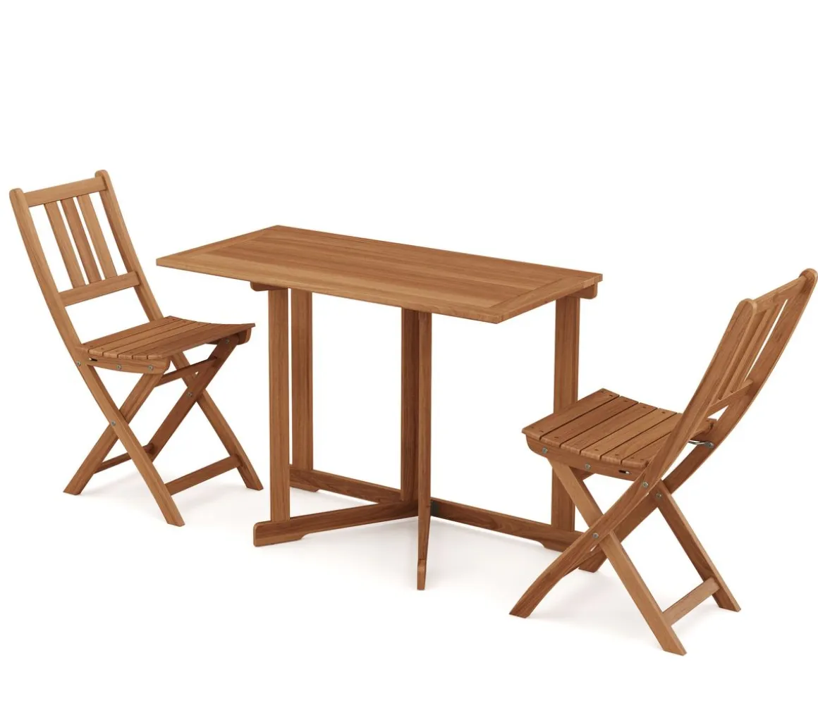 Balkonmöbel Set Holz CANNOBIO 3-teilig