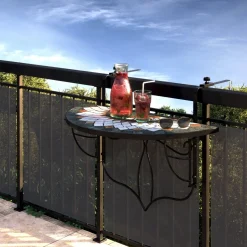 Balkontisch klappbar MOSAIK grün/orange