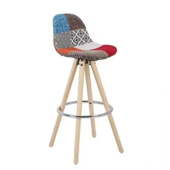 Barhocker AMALIA 2er Set bunt/natur