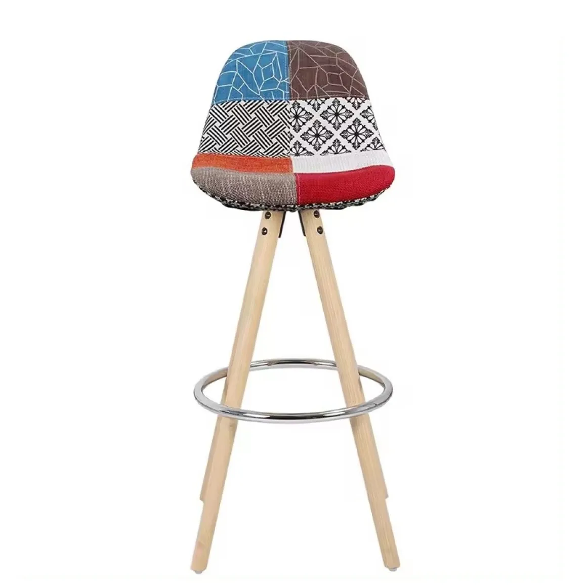 Barhocker AMALIA 2er Set bunt/natur