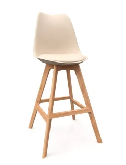 Barhocker AMELIA 2er Set beige