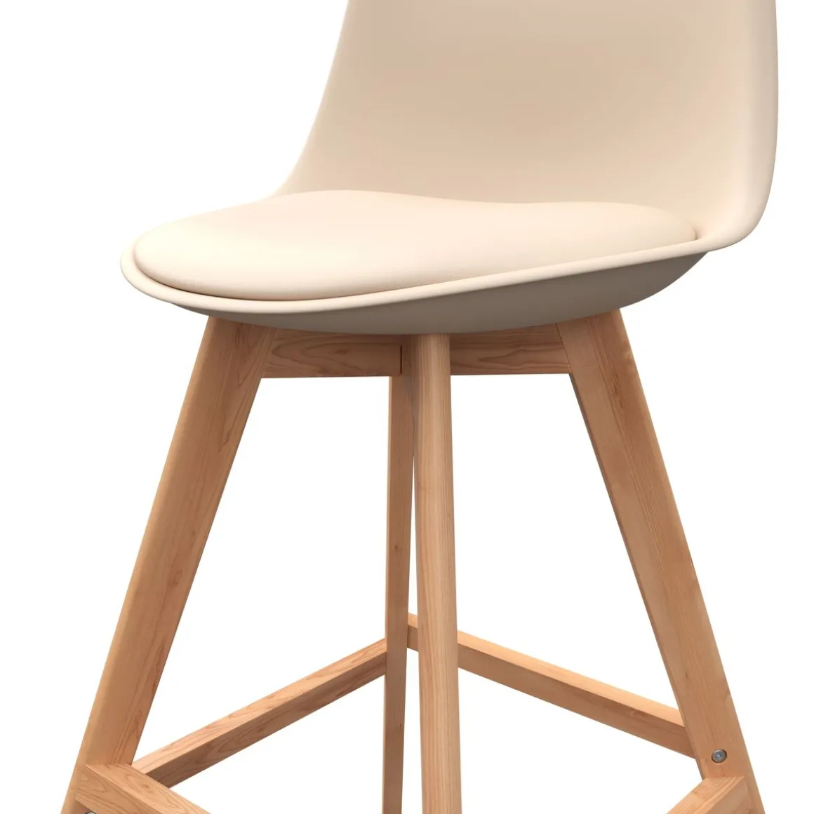 Barhocker AMELIA 2er Set beige