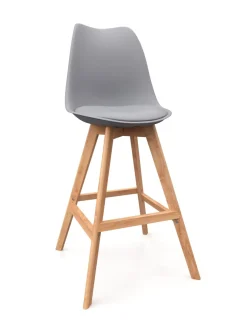 Barhocker AMELIA 2er Set grau
