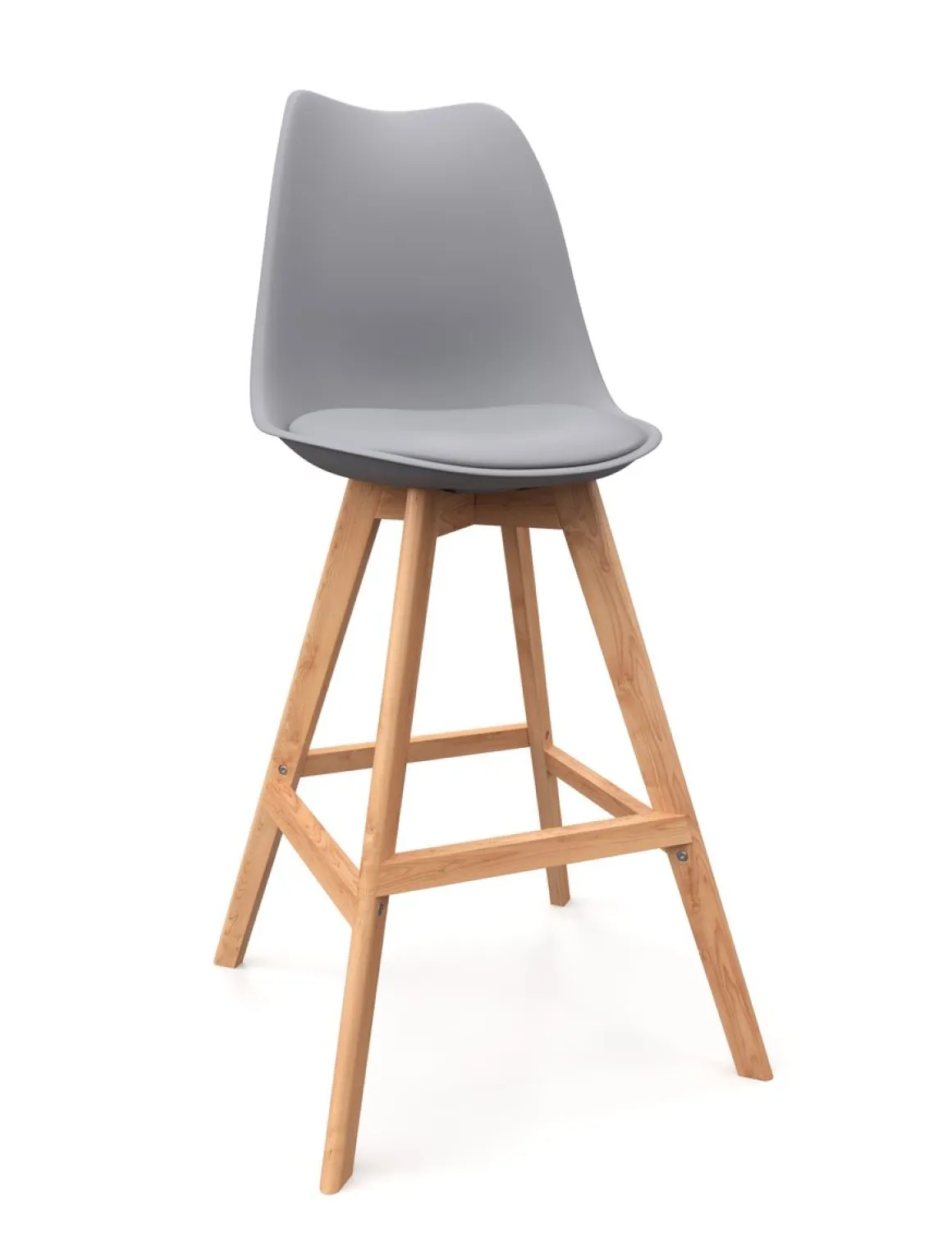Barhocker AMELIA 2er Set grau