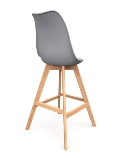 Barhocker AMELIA 2er Set grau