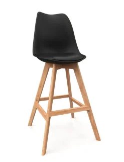 Barhocker AMELIA 2er Set schwarz