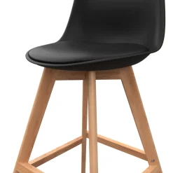 Barhocker AMELIA 2er Set schwarz