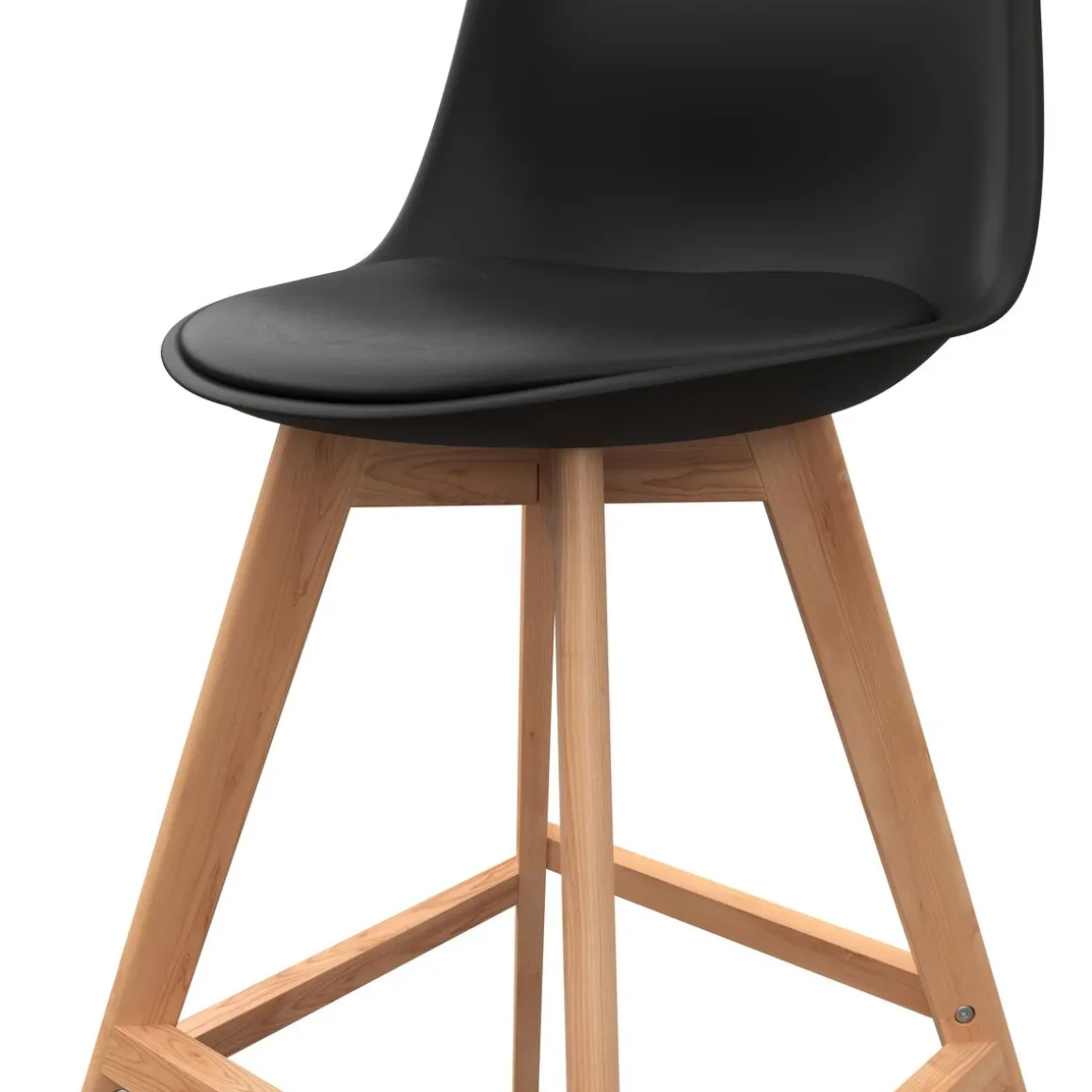 Barhocker AMELIA 2er Set schwarz