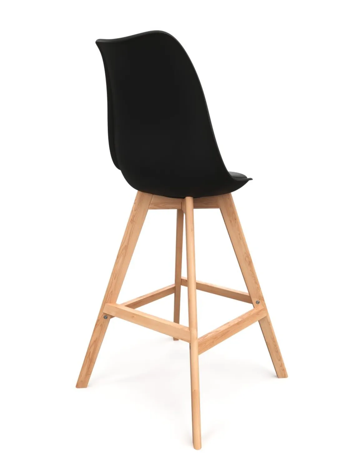 Barhocker AMELIA 2er Set schwarz