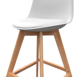 Barhocker AMELIA 2er Set weiss