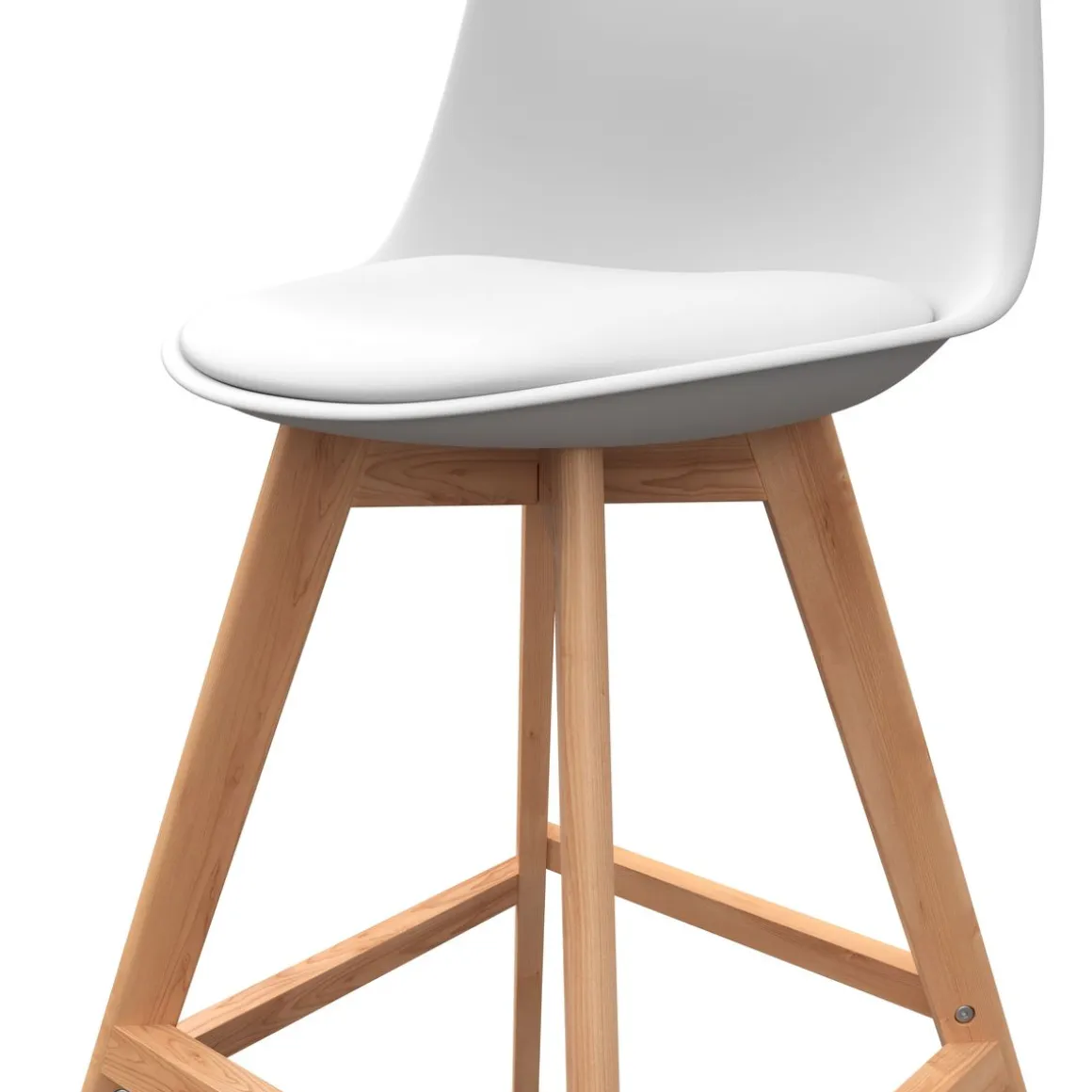 Barhocker AMELIA 2er Set weiss