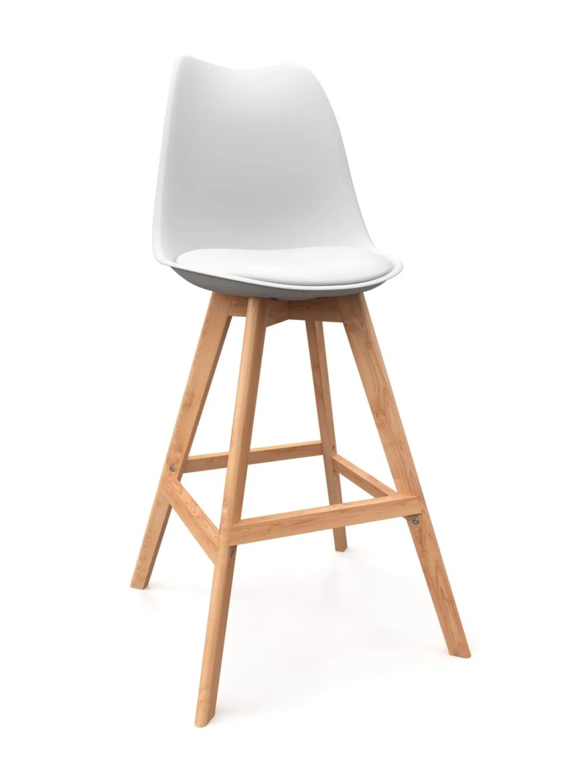 Barhocker AMELIA 2er Set weiss