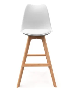 Barhocker AMELIA 2er Set weiss