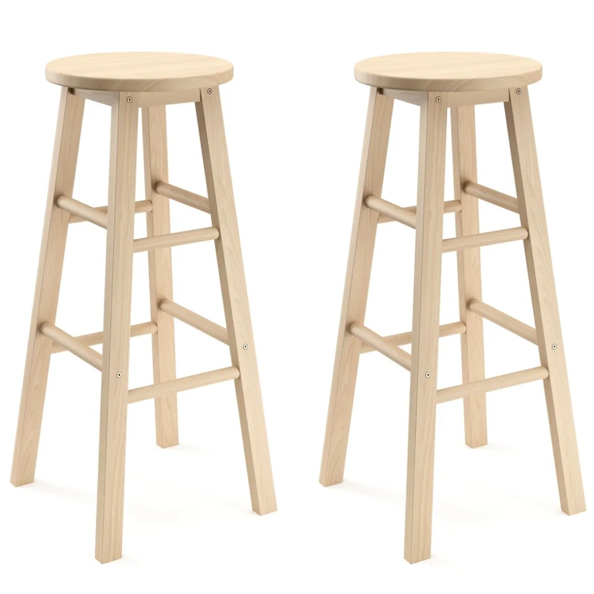 Barhocker Holz NORBERT 73 cm 2er Set natur