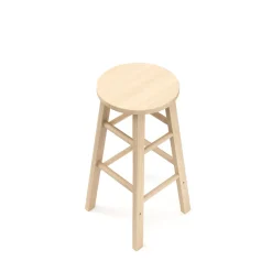 Barhocker Holz NORBERT 61 cm 2er Set natur | GONSER.CH