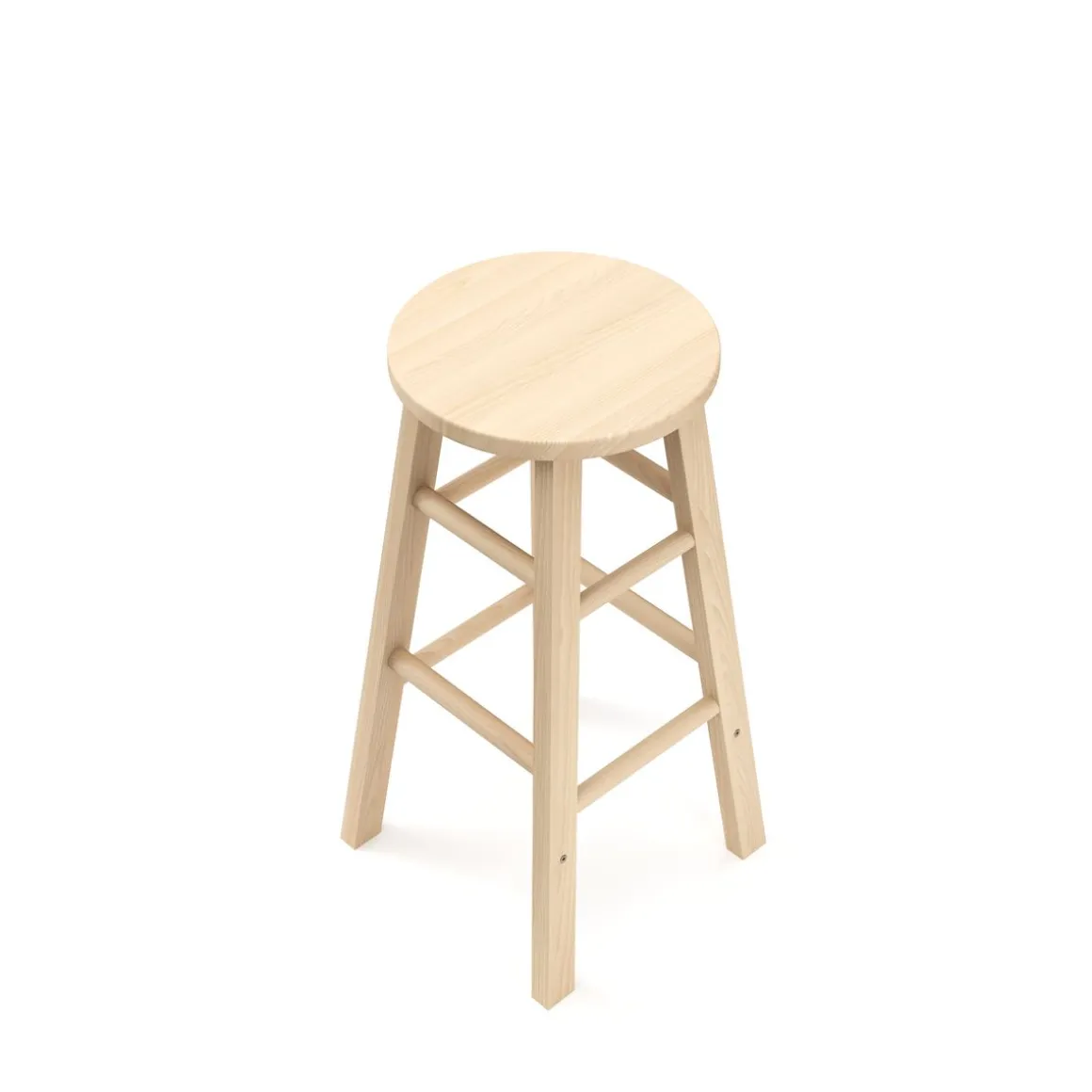 Barhocker Holz NORBERT 61 cm 2er Set natur | GONSER.CH