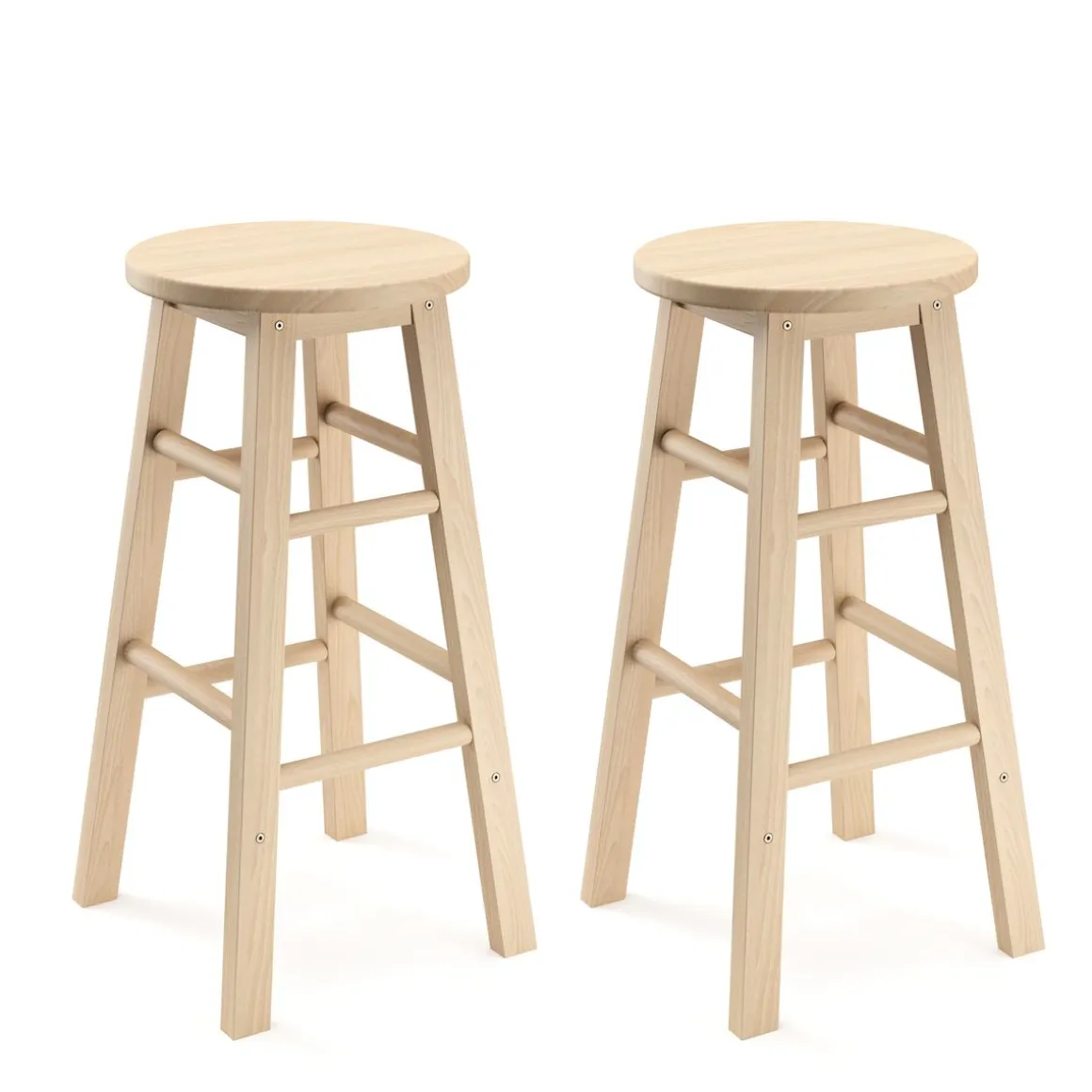 Barhocker Holz NORBERT 61 cm 2er Set natur | GONSER.CH