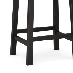 Barhocker Holz VELARI 2er Set schwarz