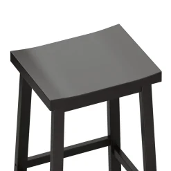Barhocker Holz VELARI 2er Set schwarz